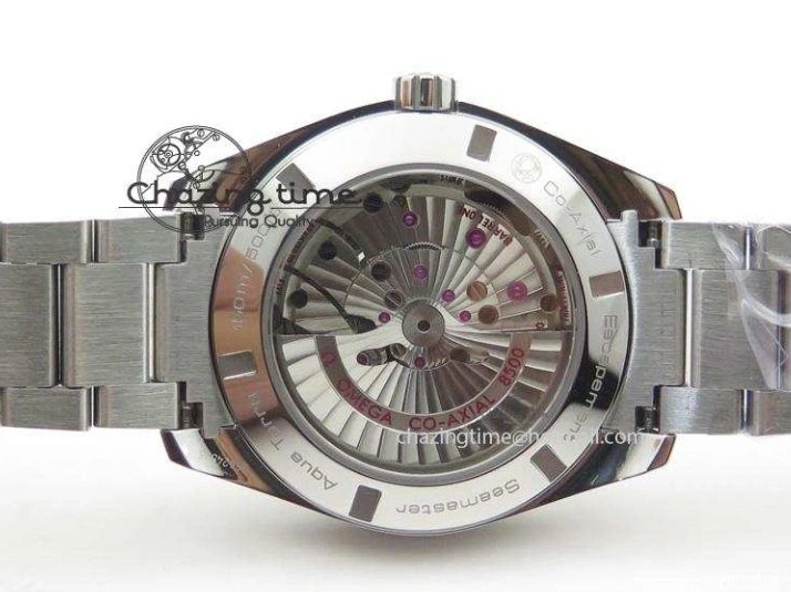 0203 Affordable Aqua Terra 150M SS 1:1 Best Edition Deep Blue Textured Dial On SS Bracelet A 8253